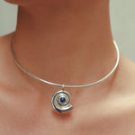Daphine Agathe necklace in silver with Lapis Lazuli