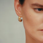 Daphine Ella earrings in gold with cubic zirconia