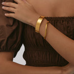 Edge Cuff and Mene Bangle.